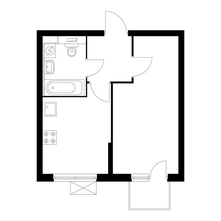 1-BD Apartment Sale, 32.1 sq. m. at Belaya Dacha Park, mikrorayon Parkovy, 1, Kotelniki, Moscow Region, Russia #1 1-BD Apartment Sale, 32.1 sq. m. at Belaya Dacha Park, mikrorayon Parkovy, 1, Kotelniki, Moscow Region, Russia #1