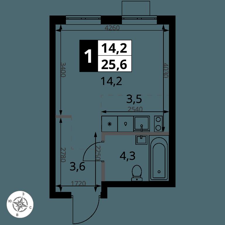 Apartment Sale, 25.6平方米 at 1 Yasenevskij, Kvartal № 24, Mosrentgen Settlement, Moscow, Russia #1 Apartment Sale, 25.6平方米 at 1 Yasenevskij, Kvartal № 24, Mosrentgen Settlement, Moscow, Russia #1