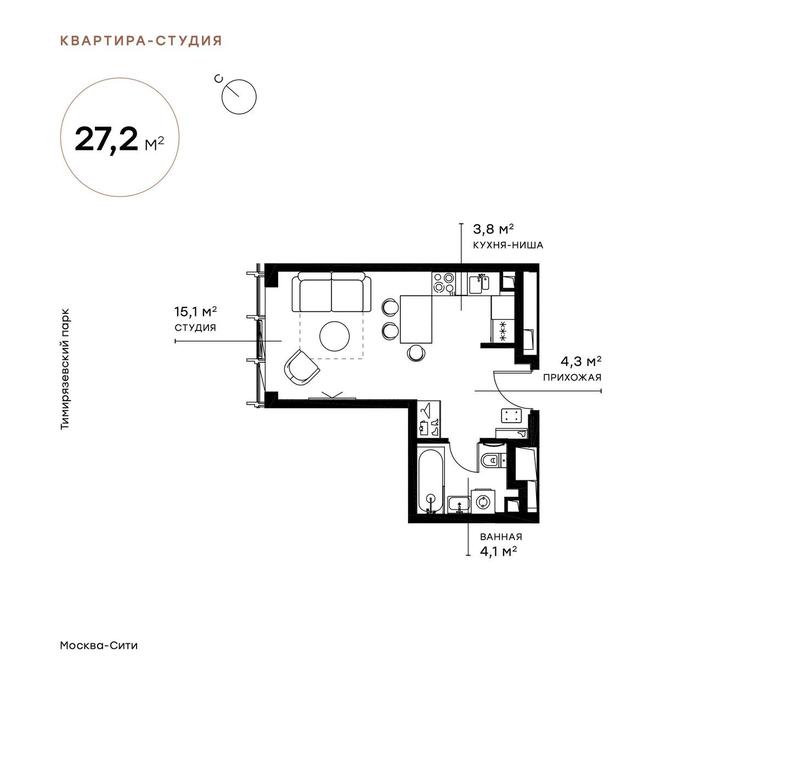 Apartment Sale, 27.4 sq. m. at Symphony 34, 2nd Khutorskaya Street, 38А, Moscow, Russia #1 Apartment Sale, 27.4 sq. m. at Symphony 34, 2nd Khutorskaya Street, 38А, Moscow, Russia #1