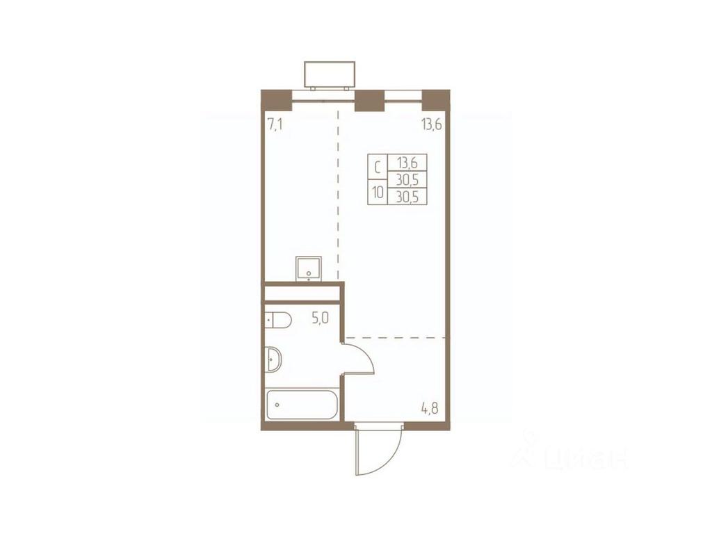 Apartment Sale, 30.5平方米 at Fabrikant, 2-y Fabrichny proyezd, Pushkino, Moscow Region, Russia #1 Apartment Sale, 30.5平方米 at Fabrikant, 2-y Fabrichny proyezd, Pushkino, Moscow Region, Russia #1