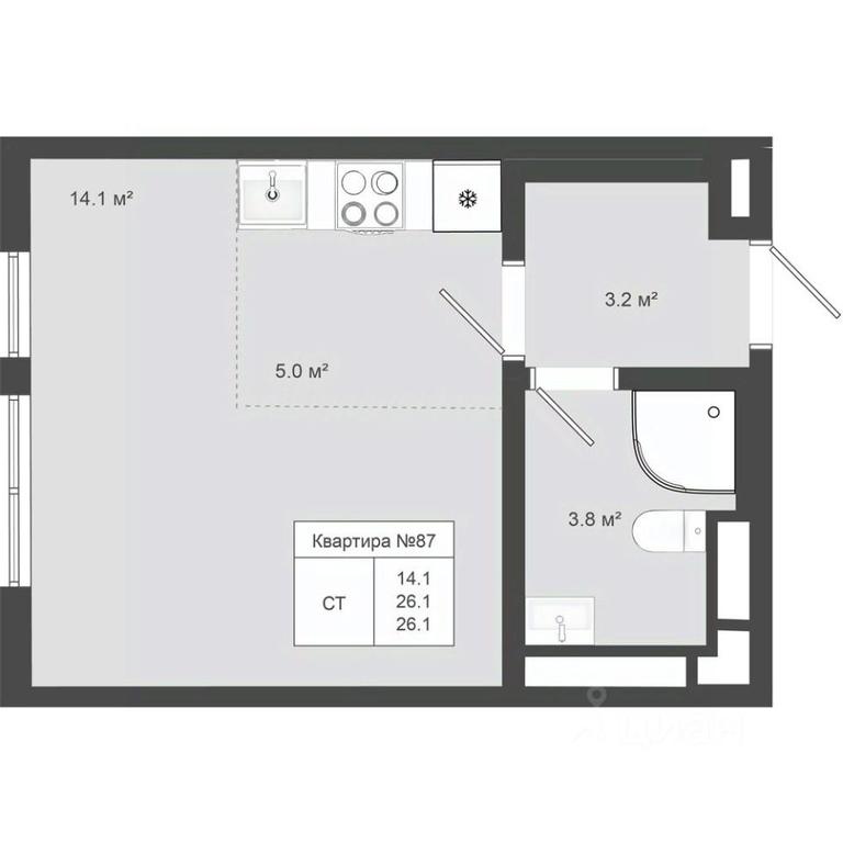 Apartment Sale, 26.1 sq. m. at Iakovlevo, ZhK Yakovlevo, kvartal № 145, Troitsk District, Moscow, Russia #1 Apartment Sale, 26.1 sq. m. at Iakovlevo, ZhK Yakovlevo, kvartal № 145, Troitsk District, Moscow, Russia #1