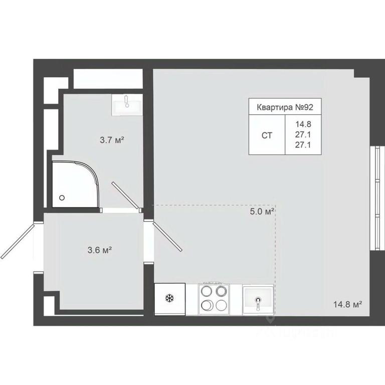 Apartment Sale, 27.1 sq. m. at Iakovlevo, ZhK Yakovlevo, kvartal № 145, Troitsk District, Moscow, Russia #1 Apartment Sale, 27.1 sq. m. at Iakovlevo, ZhK Yakovlevo, kvartal № 145, Troitsk District, Moscow, Russia #1