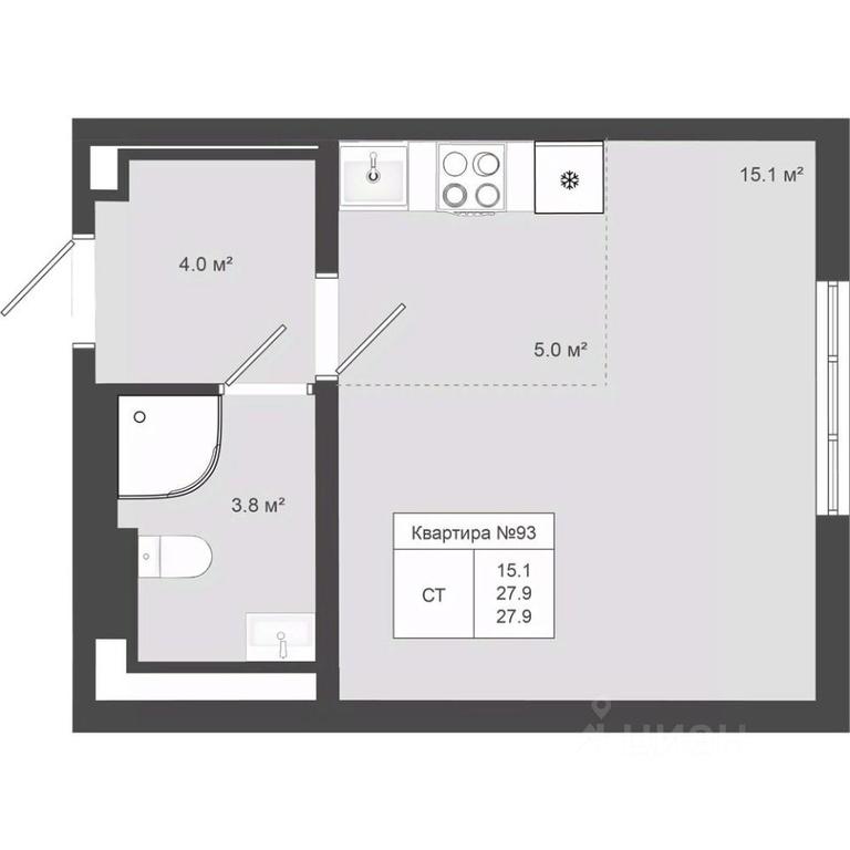 Apartment Sale, 27.9平方米 at Iakovlevo, ZhK Yakovlevo, kvartal № 145, Troitsk District, Moscow, Russia #1 Apartment Sale, 27.9平方米 at Iakovlevo, ZhK Yakovlevo, kvartal № 145, Troitsk District, Moscow, Russia #1