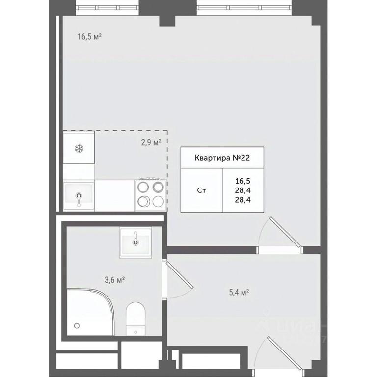 Apartment Sale, 28.4 sq. m. at Iakovlevo, ZhK Yakovlevo, kvartal № 145, Troitsk District, Moscow, Russia #1 Apartment Sale, 28.4 sq. m. at Iakovlevo, ZhK Yakovlevo, kvartal № 145, Troitsk District, Moscow, Russia #1