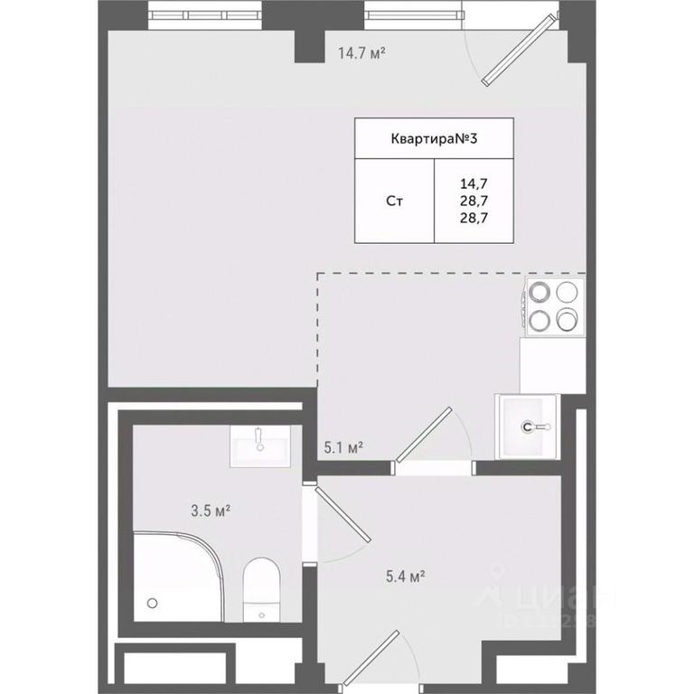 Apartment Sale, 28.7 sq. m. at Iakovlevo, ZhK Yakovlevo, kvartal № 145, Troitsk District, Moscow, Russia #1 Apartment Sale, 28.7 sq. m. at Iakovlevo, ZhK Yakovlevo, kvartal № 145, Troitsk District, Moscow, Russia #1