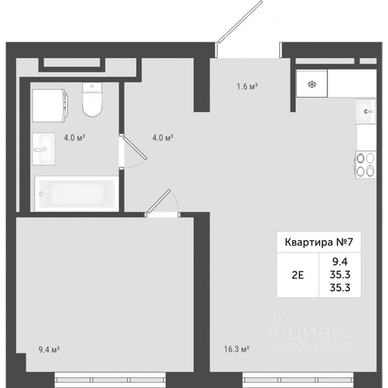 1-BD Apartment Sale, 35.3 sq. m. at Iakovlevo, ZhK Yakovlevo, kvartal № 145, Troitsk District, Moscow, Russia #1 1-BD Apartment Sale, 35.3 sq. m. at Iakovlevo, ZhK Yakovlevo, kvartal № 145, Troitsk District, Moscow, Russia #1