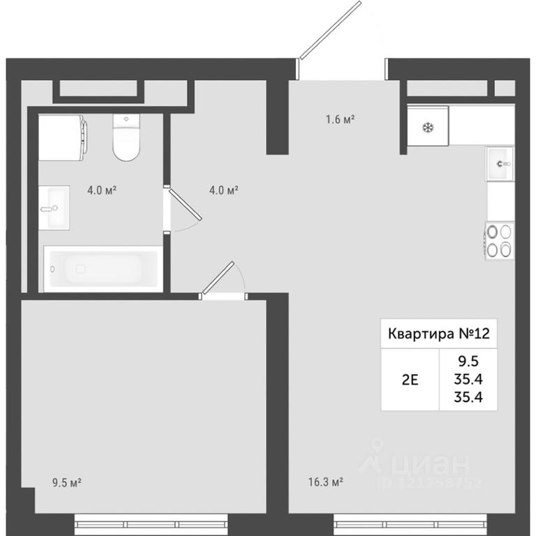 1-BD Apartment Sale, 35.4 sq. m. at Iakovlevo, ZhK Yakovlevo, kvartal № 145, Troitsk District, Moscow, Russia #1 1-BD Apartment Sale, 35.4 sq. m. at Iakovlevo, ZhK Yakovlevo, kvartal № 145, Troitsk District, Moscow, Russia #1