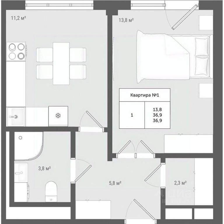 Apartment Sale, 36.9 sq. m. at Iakovlevo, ZhK Yakovlevo, kvartal № 145, Troitsk District, Moscow, Russia #1 Apartment Sale, 36.9 sq. m. at Iakovlevo, ZhK Yakovlevo, kvartal № 145, Troitsk District, Moscow, Russia #1
