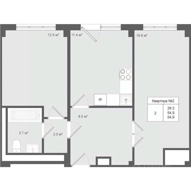 1-BD Apartment Sale, 54.9 sq. m. at Iakovlevo, ZhK Yakovlevo, kvartal № 145, Troitsk District, Moscow, Russia #1 1-BD Apartment Sale, 54.9 sq. m. at Iakovlevo, ZhK Yakovlevo, kvartal № 145, Troitsk District, Moscow, Russia #1