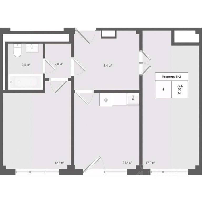 1-BD Apartment Sale, 55 sq. m. at Iakovlevo, ZhK Yakovlevo, kvartal № 145, Troitsk District, Moscow, Russia #1 1-BD Apartment Sale, 55 sq. m. at Iakovlevo, ZhK Yakovlevo, kvartal № 145, Troitsk District, Moscow, Russia #1