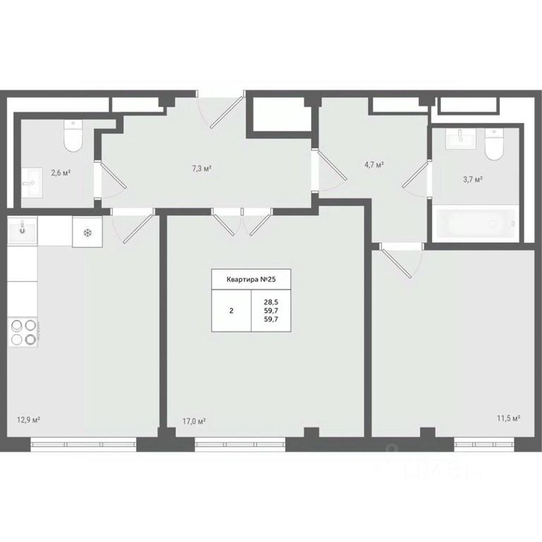 1-BD Apartment Sale, 59.7 sq. m. at Iakovlevo, ZhK Yakovlevo, kvartal № 145, Troitsk District, Moscow, Russia #1 1-BD Apartment Sale, 59.7 sq. m. at Iakovlevo, ZhK Yakovlevo, kvartal № 145, Troitsk District, Moscow, Russia #1