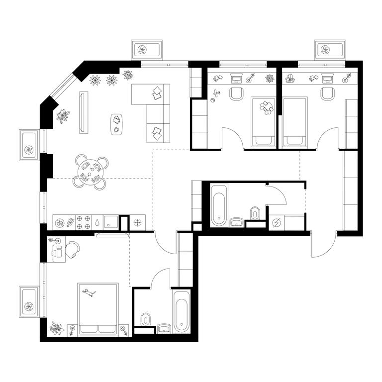 3-BD Apartment Sale, 87 sq. m. at Kavkazskiy Bulvar 51, Kavkazsky Boulevard, 51с3, Moscow, Russia #1 3-BD Apartment Sale, 87 sq. m. at Kavkazskiy Bulvar 51, Kavkazsky Boulevard, 51с3, Moscow, Russia #1