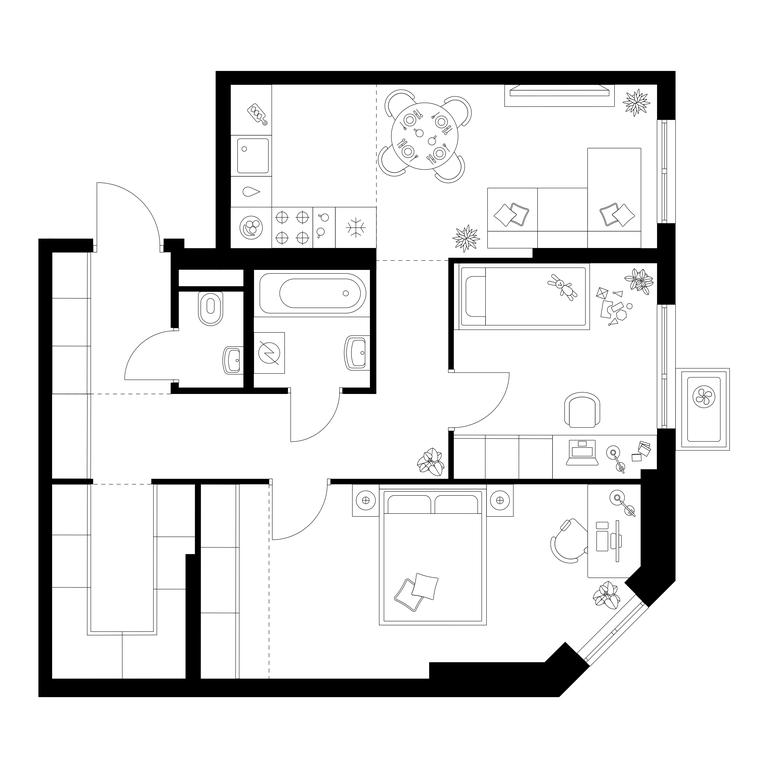 2-BD Apartment Sale, 62.8平方米 at Kavkazskiy Bulvar 51, Kavkazsky Boulevard, 51с3, Moscow, Russia #1 2-BD Apartment Sale, 62.8平方米 at Kavkazskiy Bulvar 51, Kavkazsky Boulevard, 51с3, Moscow, Russia #1