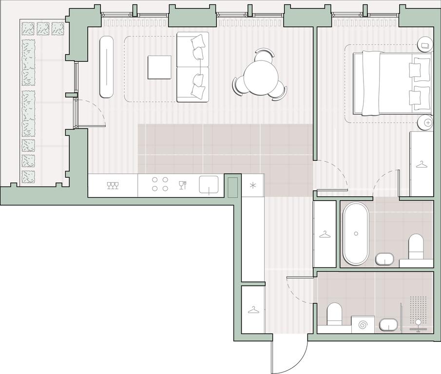 1-BD Apartment Sale, 59.11平方米 at Sreda na Kutuzovskom, Ivana Franko Street, Moscow, Russia #1 1-BD Apartment Sale, 59.11平方米 at Sreda na Kutuzovskom, Ivana Franko Street, Moscow, Russia #1