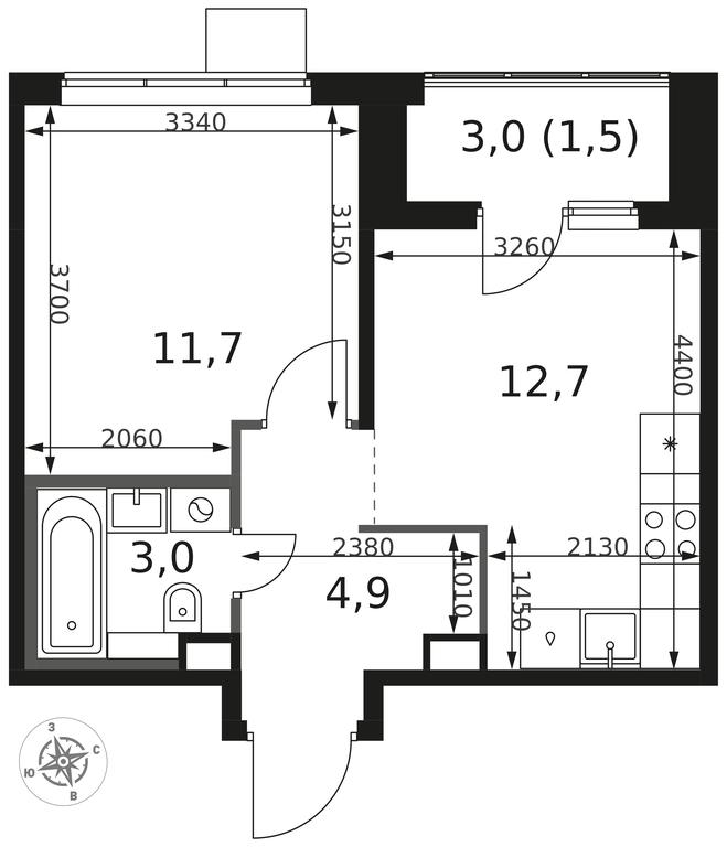 1-BD Apartment Sale, 33.8平方米 at 1 Himkinskij, zhiloy kompleks 1-y Khimkinskiy, kvartal Mezhdunarodny, mikrorayon Klyazma-Starbeyevo, Khimki, Moscow Region, Russia #2 1-BD Apartment Sale, 33.8平方米 at 1 Himkinskij, zhiloy kompleks 1-y Khimkinskiy, kvartal Mezhdunarodny, mikrorayon Klyazma-Starbeyevo, Khimki, Moscow Region, Russia #2