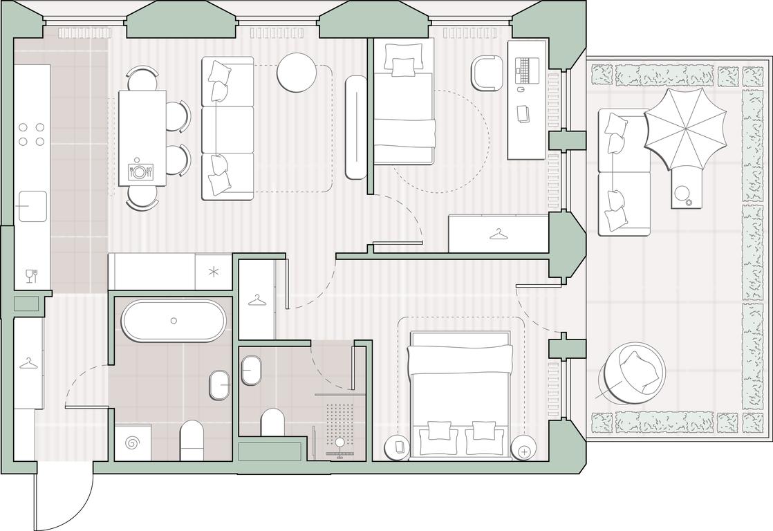 2-BD Apartment Sale, 63 sq. m. at Sreda na Lobachevskogo, Ochakovskoye Highway, Moscow, Russia #1 2-BD Apartment Sale, 63 sq. m. at Sreda na Lobachevskogo, Ochakovskoye Highway, Moscow, Russia #1