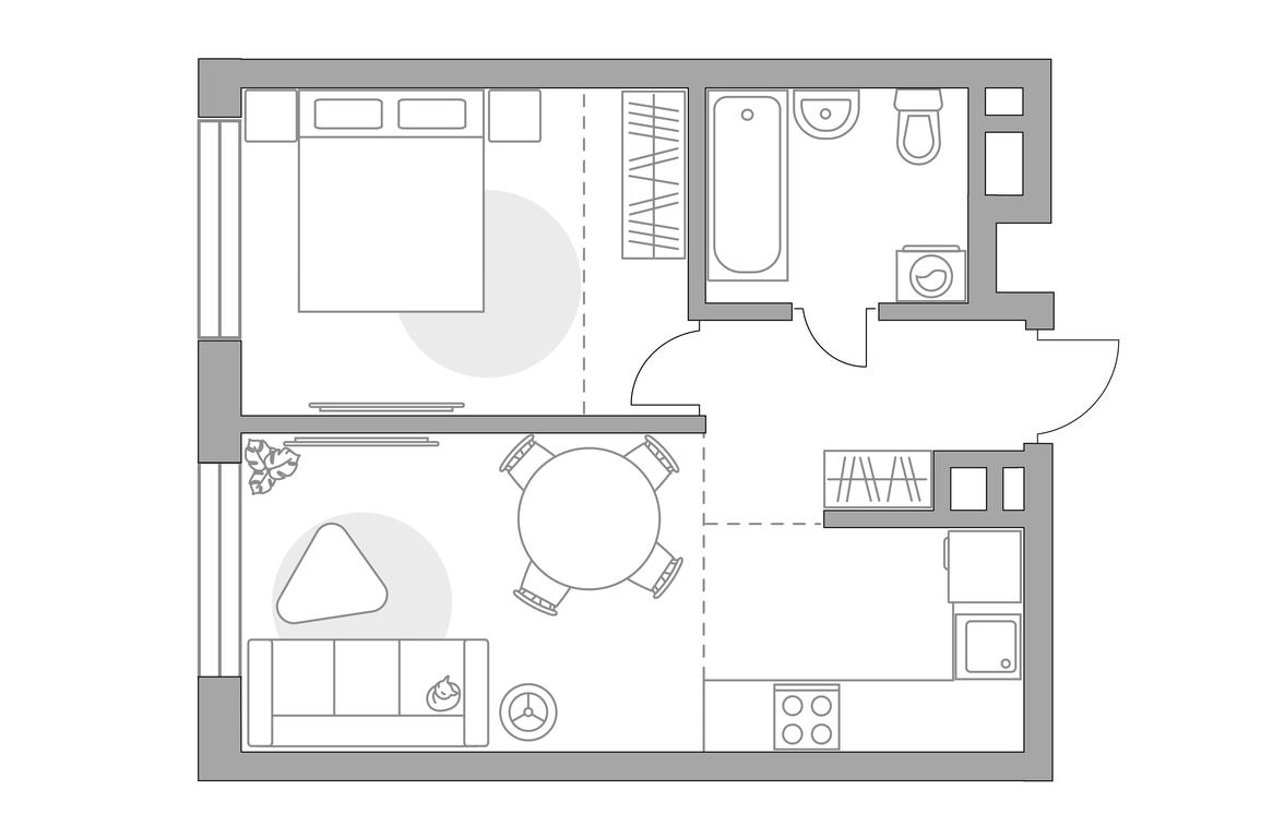 2-BD Apartment Sale, 37.68平方米 at BeLuck Kolomenskoe, Kashirskoye Highway, Moscow, Russia #1