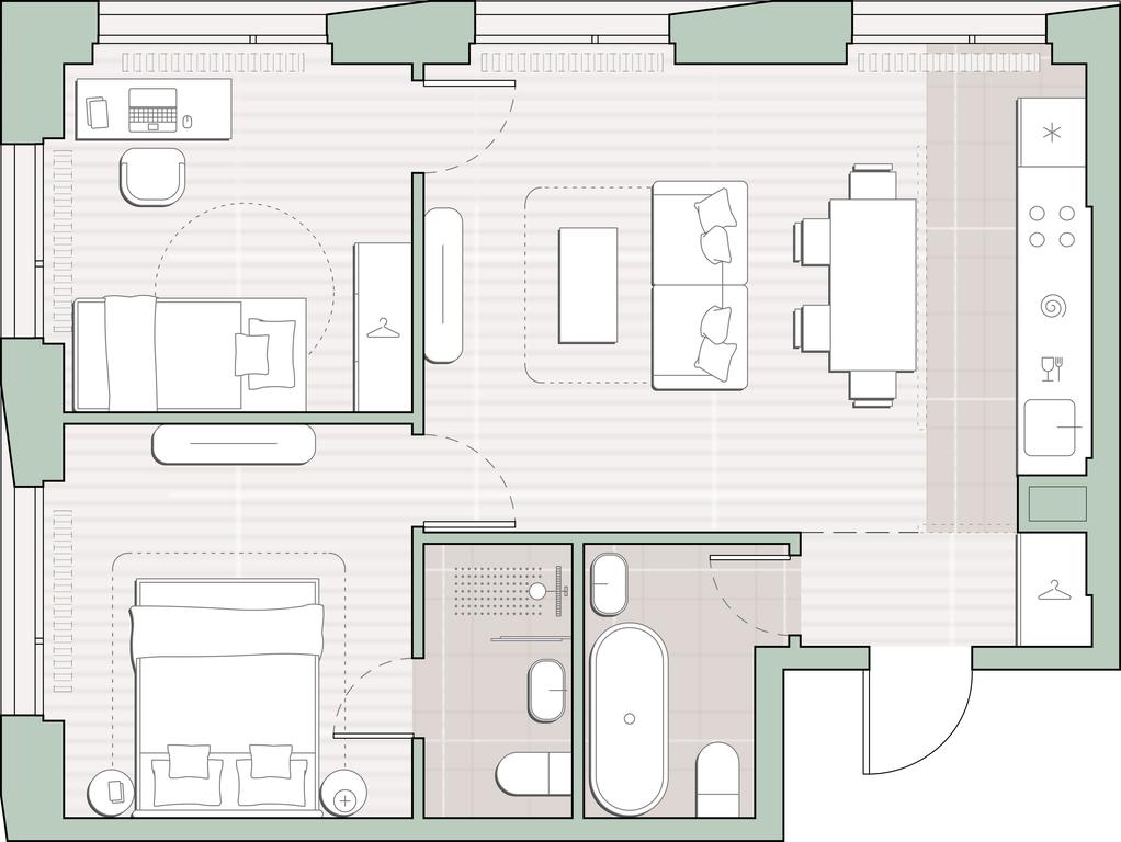 2-BD Apartment Sale, 55 sq. m. at Sreda na Lobachevskogo, Ochakovskoye Highway, Moscow, Russia #1 2-BD Apartment Sale, 55 sq. m. at Sreda na Lobachevskogo, Ochakovskoye Highway, Moscow, Russia #1