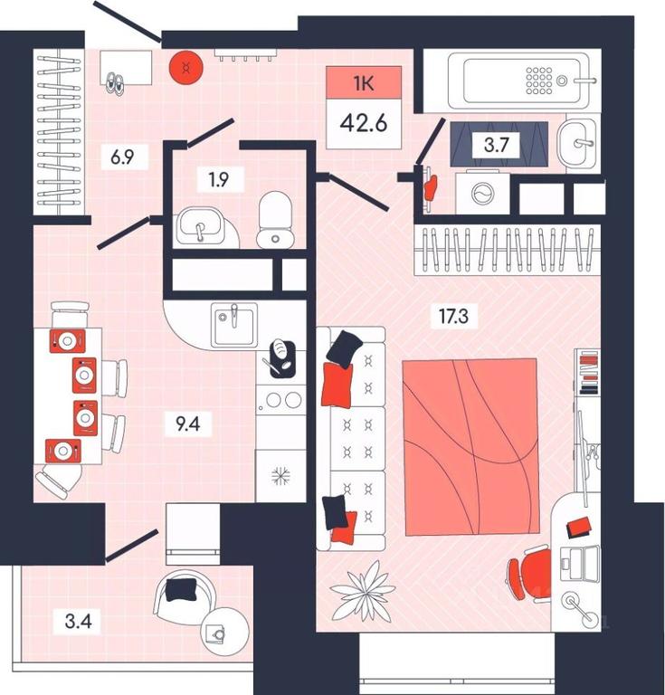 Apartment Sale, 42.6 sq. m. at Feniks, Tverskaya Street, Dubna, Moscow Region, Russia #1 Apartment Sale, 42.6 sq. m. at Feniks, Tverskaya Street, Dubna, Moscow Region, Russia #1