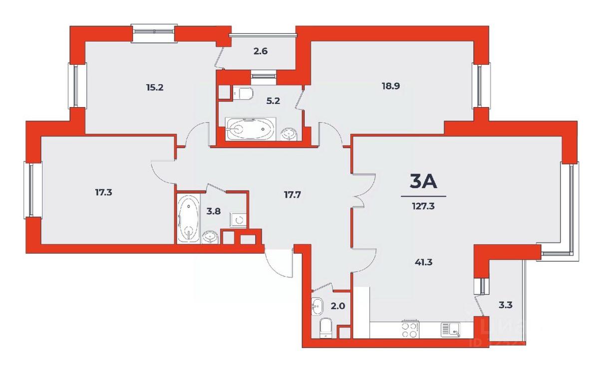 2-BD Apartment Sale, 127.3 sq. m. at Feniks, Tverskaya Street, Dubna, Moscow Region, Russia #1 2-BD Apartment Sale, 127.3 sq. m. at Feniks, Tverskaya Street, Dubna, Moscow Region, Russia #1