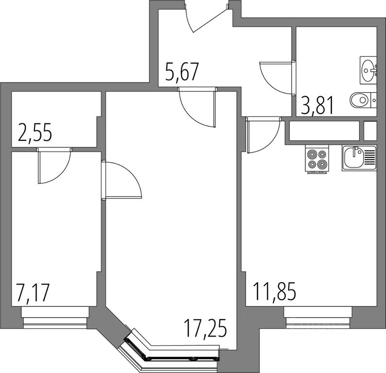 1-BD Apartment Sale, 48.3平方米 at Vnukovo Park, Agrokhimicheskaya ulitsa, derevnya Marushkino, Marushkinskoye Settlement, Moscow, Russia #1 1-BD Apartment Sale, 48.3平方米 at Vnukovo Park, Agrokhimicheskaya ulitsa, derevnya Marushkino, Marushkinskoye Settlement, Moscow, Russia #1