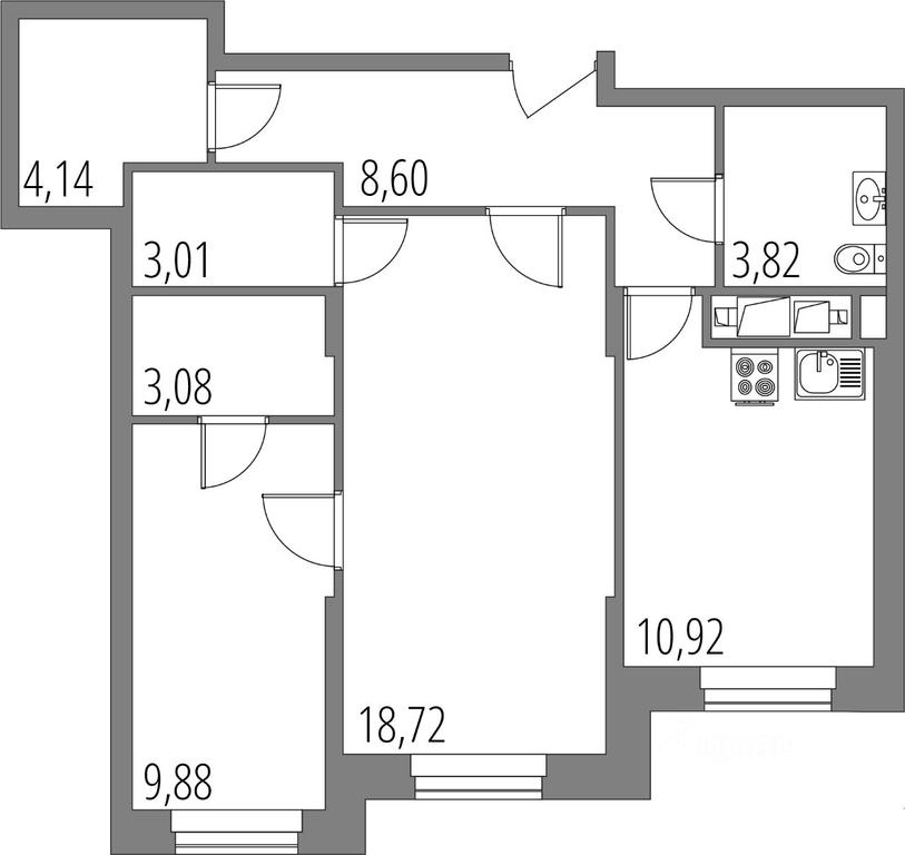 1-BD Apartment Sale, 62.17平方米 at Vnukovo Park, Agrokhimicheskaya ulitsa, derevnya Marushkino, Marushkinskoye Settlement, Moscow, Russia #1 1-BD Apartment Sale, 62.17平方米 at Vnukovo Park, Agrokhimicheskaya ulitsa, derevnya Marushkino, Marushkinskoye Settlement, Moscow, Russia #1