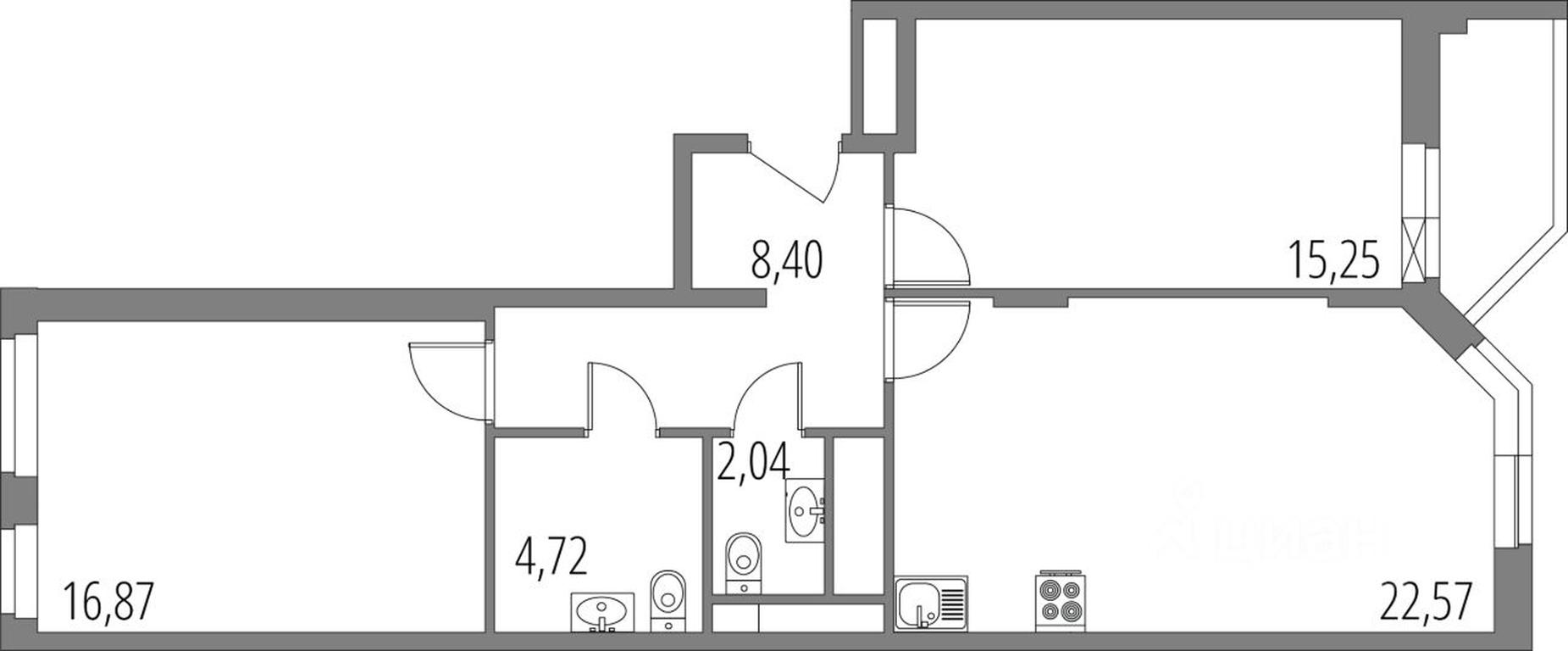1-BD Apartment Sale, 71.54平方米 at Vnukovo Park, Agrokhimicheskaya ulitsa, derevnya Marushkino, Marushkinskoye Settlement, Moscow, Russia #1 1-BD Apartment Sale, 71.54平方米 at Vnukovo Park, Agrokhimicheskaya ulitsa, derevnya Marushkino, Marushkinskoye Settlement, Moscow, Russia #1