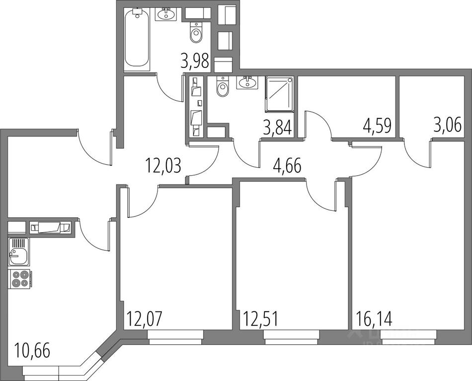 2-BD Apartment Sale, 83.54平方米 at Vnukovo Park, Agrokhimicheskaya ulitsa, derevnya Marushkino, Marushkinskoye Settlement, Moscow, Russia #1 2-BD Apartment Sale, 83.54平方米 at Vnukovo Park, Agrokhimicheskaya ulitsa, derevnya Marushkino, Marushkinskoye Settlement, Moscow, Russia #1