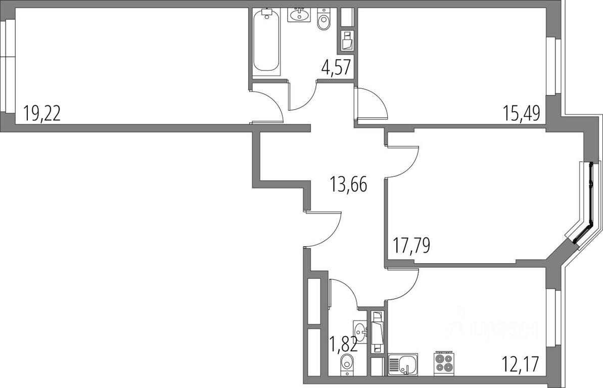 2-BD Apartment Sale, 84.72平方米 at Vnukovo Park, Agrokhimicheskaya ulitsa, derevnya Marushkino, Marushkinskoye Settlement, Moscow, Russia #1 2-BD Apartment Sale, 84.72平方米 at Vnukovo Park, Agrokhimicheskaya ulitsa, derevnya Marushkino, Marushkinskoye Settlement, Moscow, Russia #1