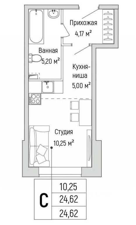 Apartment Sale, 24.62 sq. m. at Бузланово, Krasnogorsk Urban District, Moscow Region, Russia #1 Apartment Sale, 24.62 sq. m. at Бузланово, Krasnogorsk Urban District, Moscow Region, Russia #1