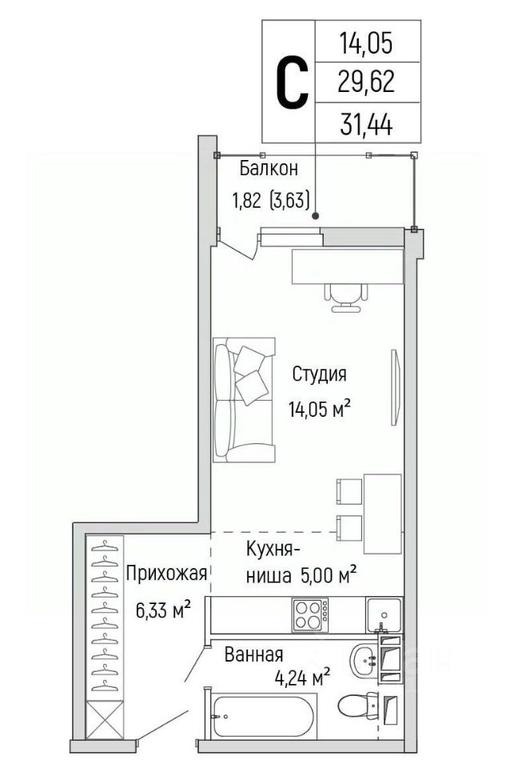 Apartment Sale, 31.44 sq. m. at Бузланово, Krasnogorsk Urban District, Moscow Region, Russia #1 Apartment Sale, 31.44 sq. m. at Бузланово, Krasnogorsk Urban District, Moscow Region, Russia #1