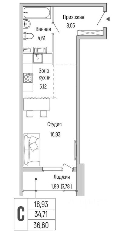 Apartment Sale, 36.6平方米 at Бузланово, Krasnogorsk Urban District, Moscow Region, Russia #1 Apartment Sale, 36.6平方米 at Бузланово, Krasnogorsk Urban District, Moscow Region, Russia #1
