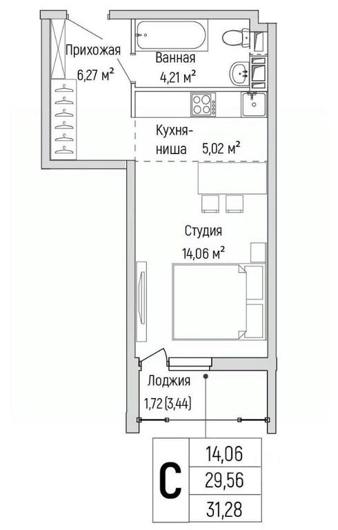 Apartment Sale, 31.28平方米 at Бузланово, Krasnogorsk Urban District, Moscow Region, Russia #1 Apartment Sale, 31.28平方米 at Бузланово, Krasnogorsk Urban District, Moscow Region, Russia #1