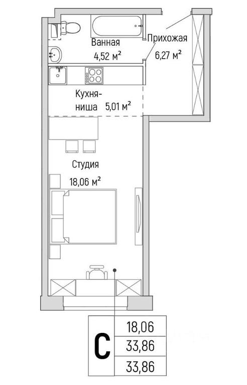 Apartment Sale, 33.86 sq. m. at Бузланово, Krasnogorsk Urban District, Moscow Region, Russia #1 Apartment Sale, 33.86 sq. m. at Бузланово, Krasnogorsk Urban District, Moscow Region, Russia #1