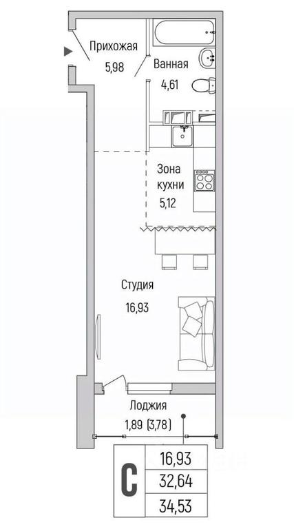 Apartment Sale, 34.53平方米 at Бузланово, Krasnogorsk Urban District, Moscow Region, Russia #1 Apartment Sale, 34.53平方米 at Бузланово, Krasnogorsk Urban District, Moscow Region, Russia #1
