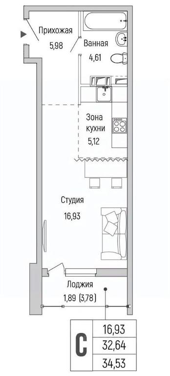 Apartment Sale, 34.53平方米 at Бузланово, Krasnogorsk Urban District, Moscow Region, Russia #1 Apartment Sale, 34.53平方米 at Бузланово, Krasnogorsk Urban District, Moscow Region, Russia #1