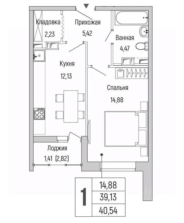 Продажа квартиры, 40,54 м² в КП «Бузланово», городской округ Красногорск, Московская область, Россия #1