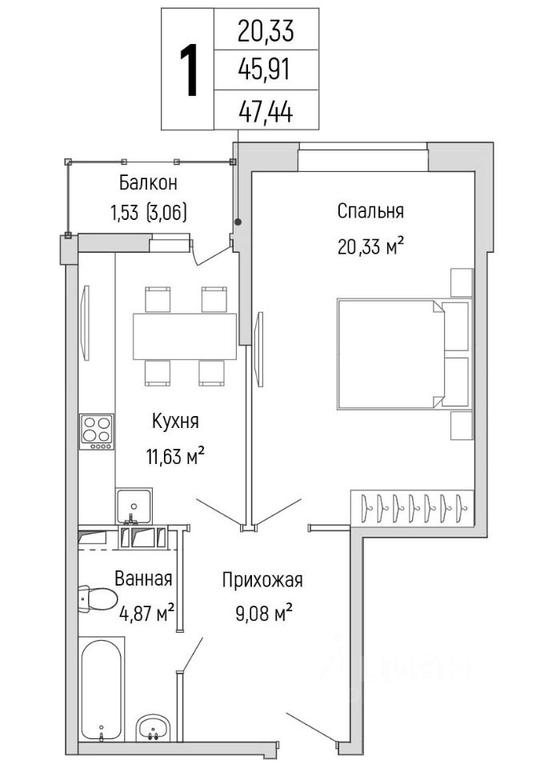 Продажа квартиры, 47,44 м² в КП «Бузланово», городской округ Красногорск, Московская область, Россия #1
