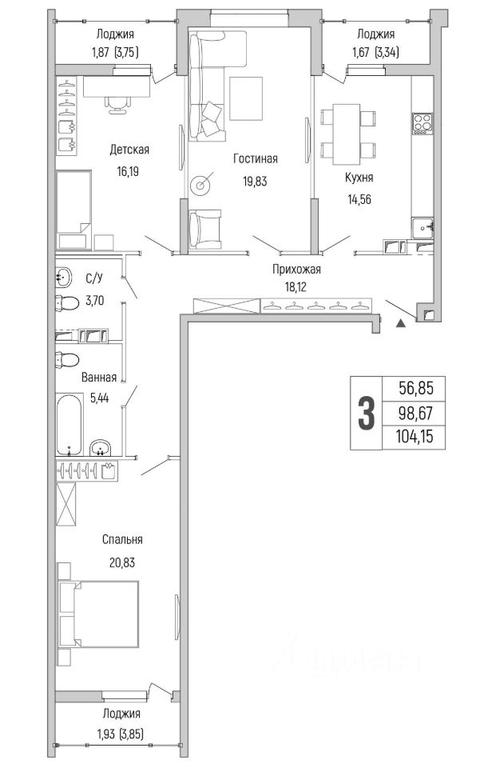 1-BD Apartment Sale, 104.15 sq. m. at Бузланово, Krasnogorsk Urban District, Moscow Region, Russia #1 1-BD Apartment Sale, 104.15 sq. m. at Бузланово, Krasnogorsk Urban District, Moscow Region, Russia #1