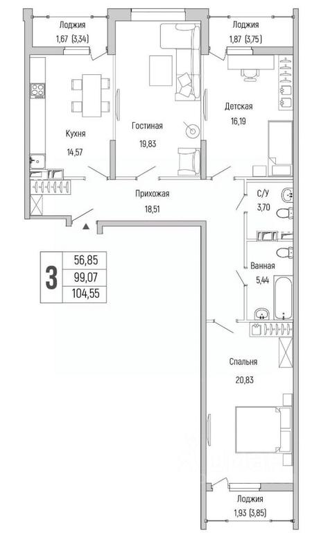 1-BD Apartment Sale, 104.55平方米 at Бузланово, Krasnogorsk Urban District, Moscow Region, Russia #1 1-BD Apartment Sale, 104.55平方米 at Бузланово, Krasnogorsk Urban District, Moscow Region, Russia #1