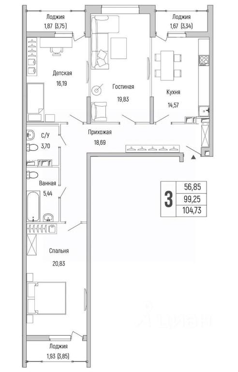 1-BD Apartment Sale, 104.73平方米 at Бузланово, Krasnogorsk Urban District, Moscow Region, Russia #1 1-BD Apartment Sale, 104.73平方米 at Бузланово, Krasnogorsk Urban District, Moscow Region, Russia #1