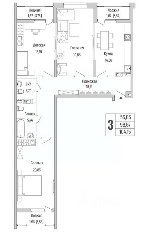 1-BD Apartment Sale, 104.15 sq. m. at Бузланово, Krasnogorsk Urban District, Moscow Region, Russia #1 1-BD Apartment Sale, 104.15 sq. m. at Бузланово, Krasnogorsk Urban District, Moscow Region, Russia #1