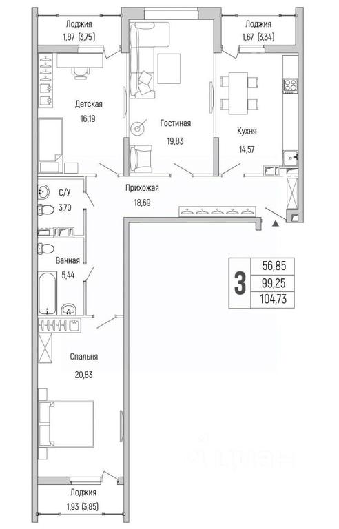 1-BD Apartment Sale, 104.73平方米 at Бузланово, Krasnogorsk Urban District, Moscow Region, Russia #1 1-BD Apartment Sale, 104.73平方米 at Бузланово, Krasnogorsk Urban District, Moscow Region, Russia #1