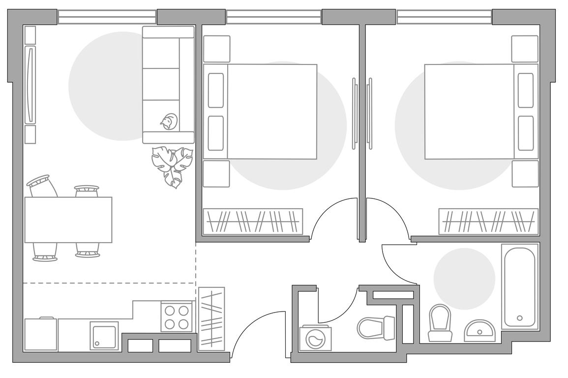 3-BD Apartment Sale, 51.26 sq. m. at Anikeevskiy, ulitsa Sergeya Zhadobkina, 1, selo Nikolo-Uryupino, Krasnogorsk City District, Moscow Region, Russia #1