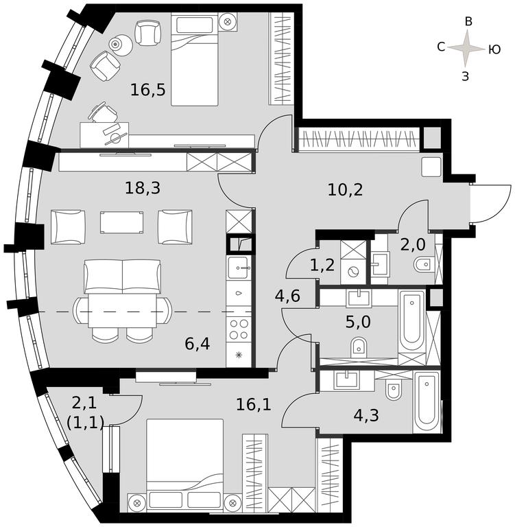 3-BD Apartment Sale, 85.5 sq. m. at Sydney City, Shenogina Street, 2, Moscow, Russia #1 3-BD Apartment Sale, 85.5 sq. m. at Sydney City, Shenogina Street, 2, Moscow, Russia #1