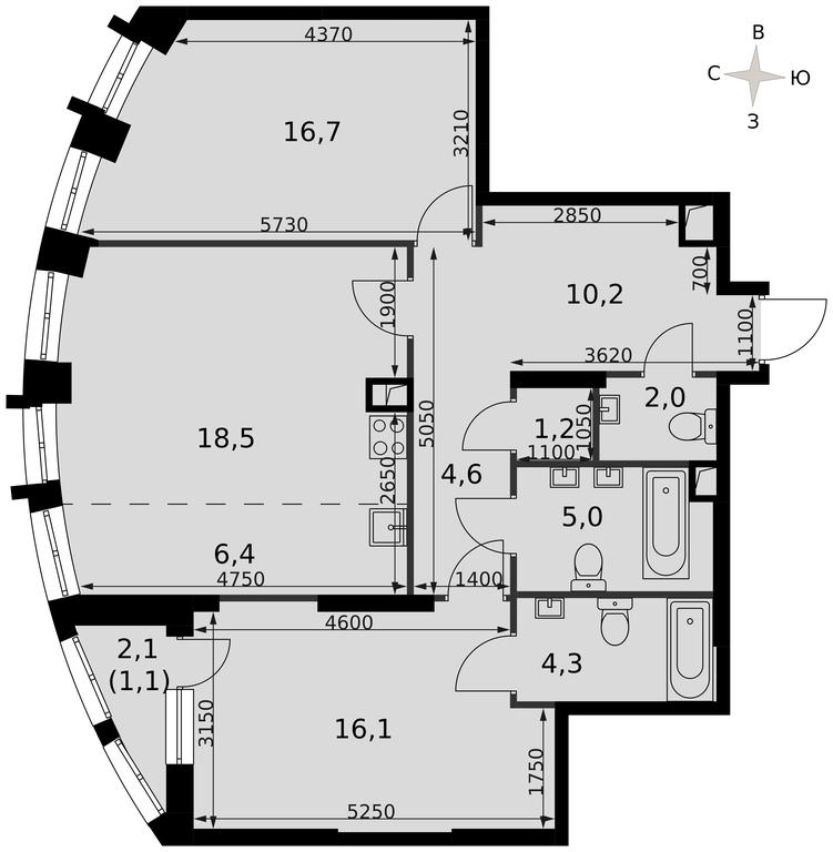 3-BD Apartment Sale, 85.3 sq. m. at Sydney City, Shenogina Street, 2, Moscow, Russia #2 3-BD Apartment Sale, 85.3 sq. m. at Sydney City, Shenogina Street, 2, Moscow, Russia #2