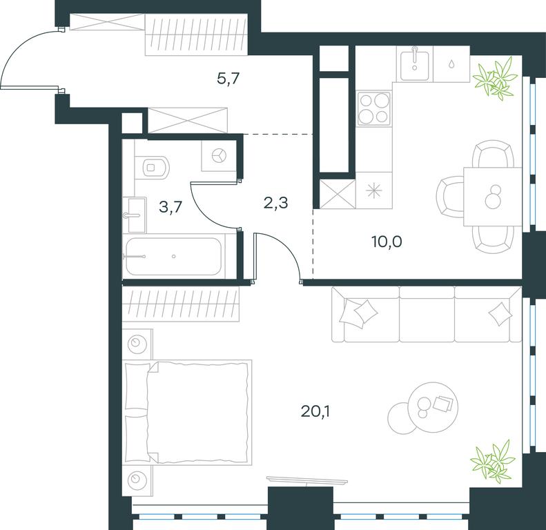 Apartment Sale, 41.8 sq. m. at Level Yzhnoportovaya, Yuzhnoportovaya Street, 28Ас17, Moscow, Russia #1 Apartment Sale, 41.8 sq. m. at Level Yzhnoportovaya, Yuzhnoportovaya Street, 28Ас17, Moscow, Russia #1