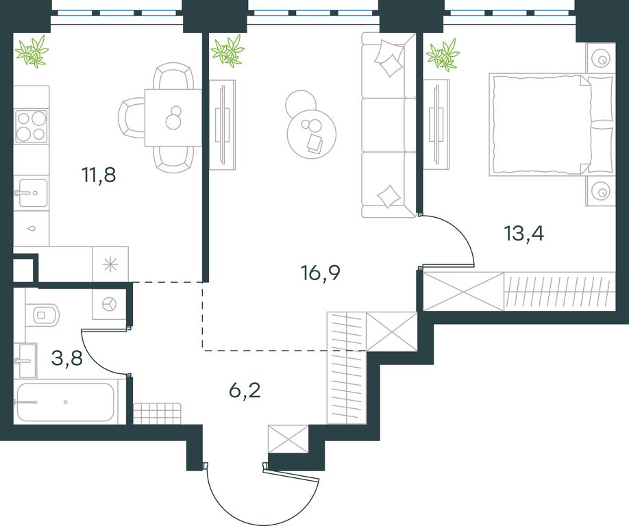 1-BD Apartment Sale, 52.1 sq. m. at Level Yzhnoportovaya, Yuzhnoportovaya Street, 28Ас17, Moscow, Russia #1 1-BD Apartment Sale, 52.1 sq. m. at Level Yzhnoportovaya, Yuzhnoportovaya Street, 28Ас17, Moscow, Russia #1