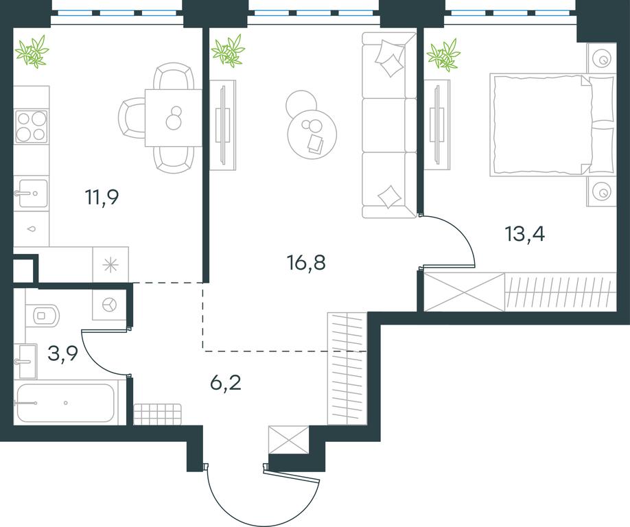 1-BD Apartment Sale, 52.2 sq. m. at Level Yzhnoportovaya, Yuzhnoportovaya Street, 28Ас17, Moscow, Russia #1 1-BD Apartment Sale, 52.2 sq. m. at Level Yzhnoportovaya, Yuzhnoportovaya Street, 28Ас17, Moscow, Russia #1