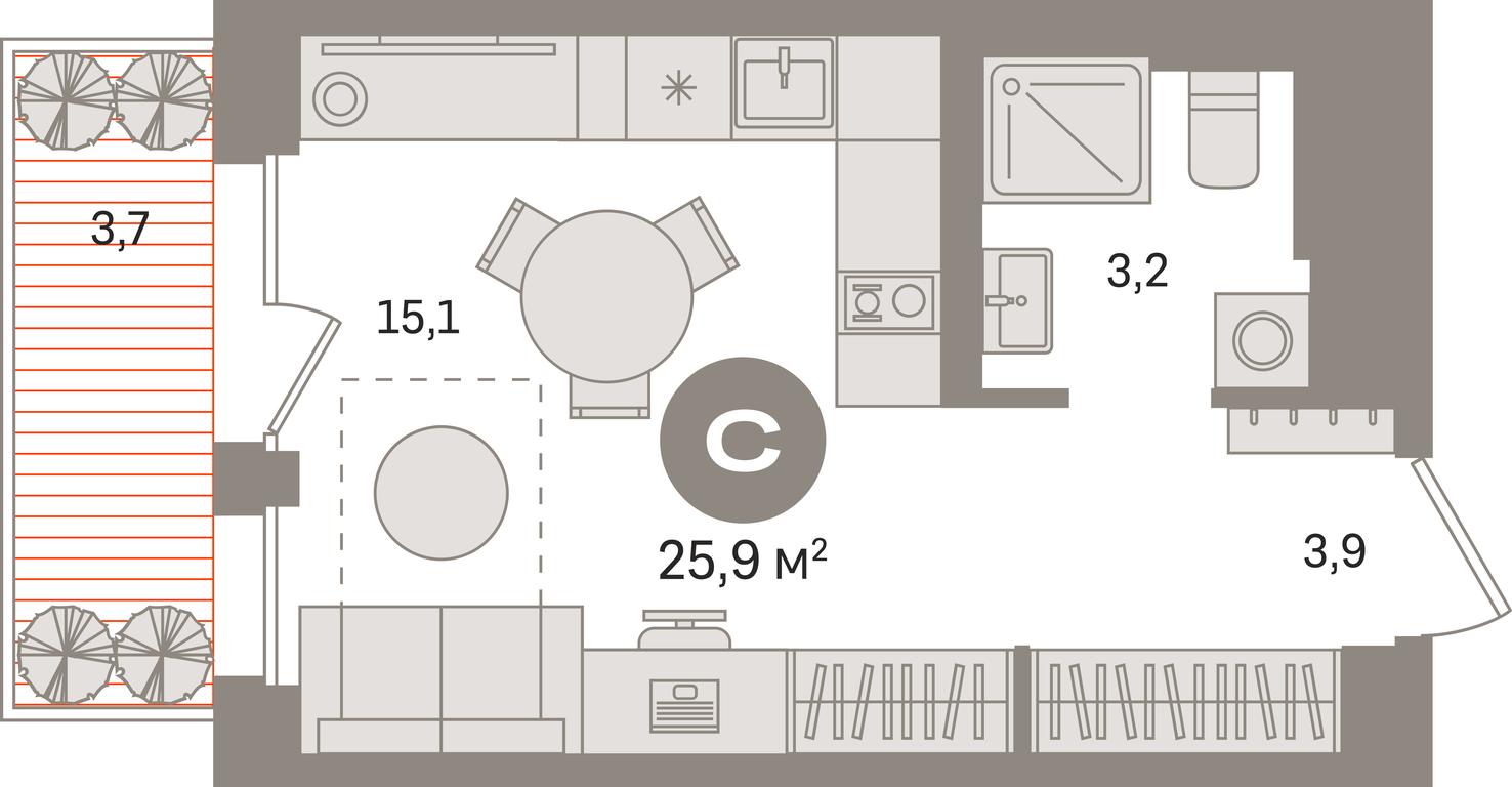 Apartment Sale, 25.9 sq. m. at Kvartal Gercena, zhiloy kompleks Kvartal Gertsena, Moscow, Russia #1 Apartment Sale, 25.9 sq. m. at Kvartal Gercena, zhiloy kompleks Kvartal Gertsena, Moscow, Russia #1